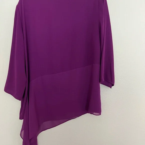 Chico’s asymmetrical purple blouse - Picture 2 of 6
